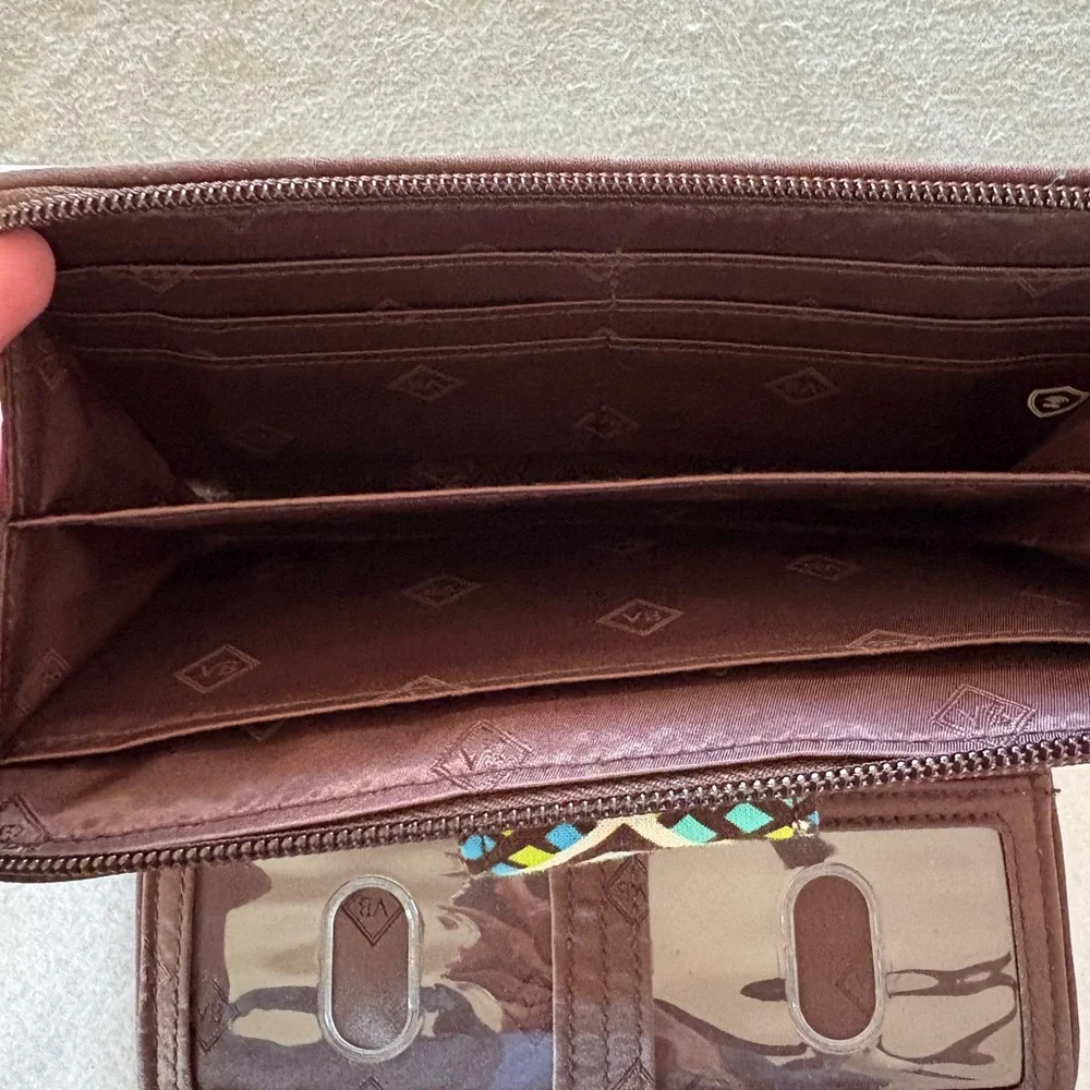 Vera Bradley Blue and Green Patterned Wallet - Picture 5 of 5